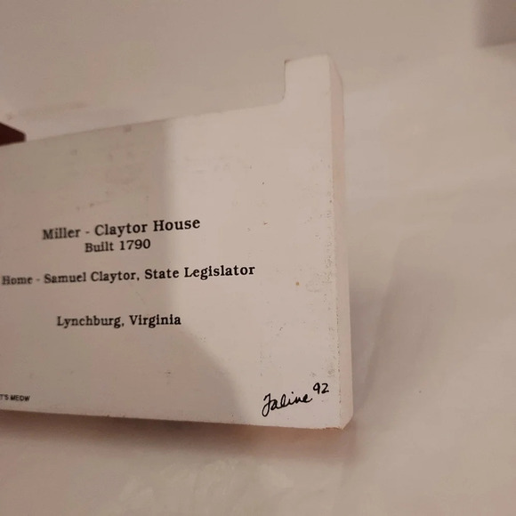 Vintage 1991 The Cat's Meow Miller - Claytor House Shelf Sitter - Picture 7 of 10